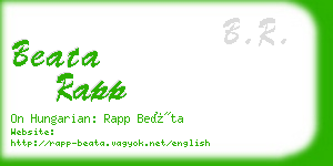 beata rapp business card